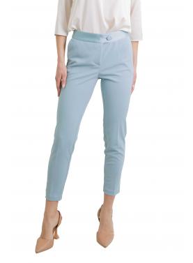 Pantaloni a sigaretta con banda effetto raso Imperial